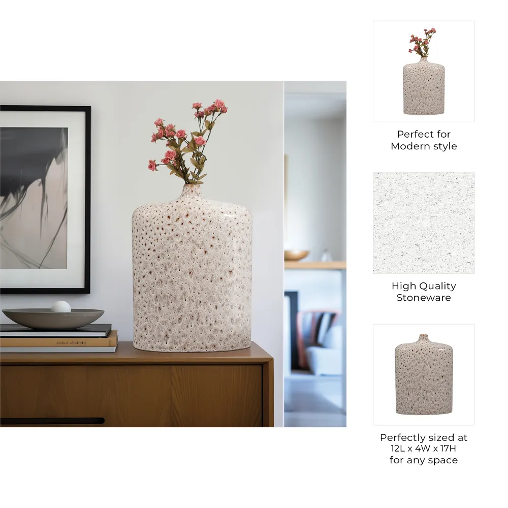 KEATONMILL WHITE VASE 17 (IN)