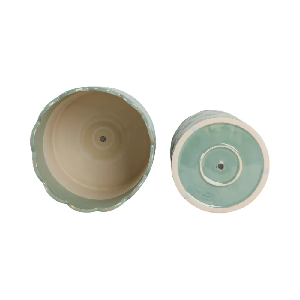 MORGANWIND SET OF 2 GREEN PLANTER 10 (IN)