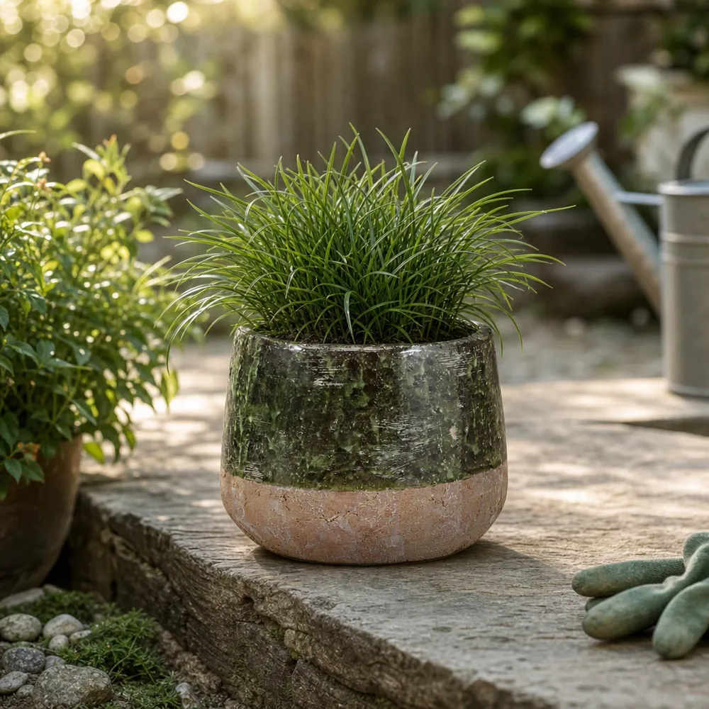 BRAMGATE GREEN PLANTER 7 (IN)