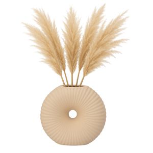 CER, 7" DONUT HOLE VASE, COTTON 3