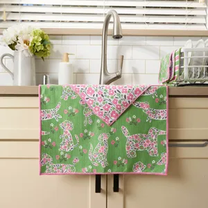 Petals & Paws Waffle Weave Tea Towel 2