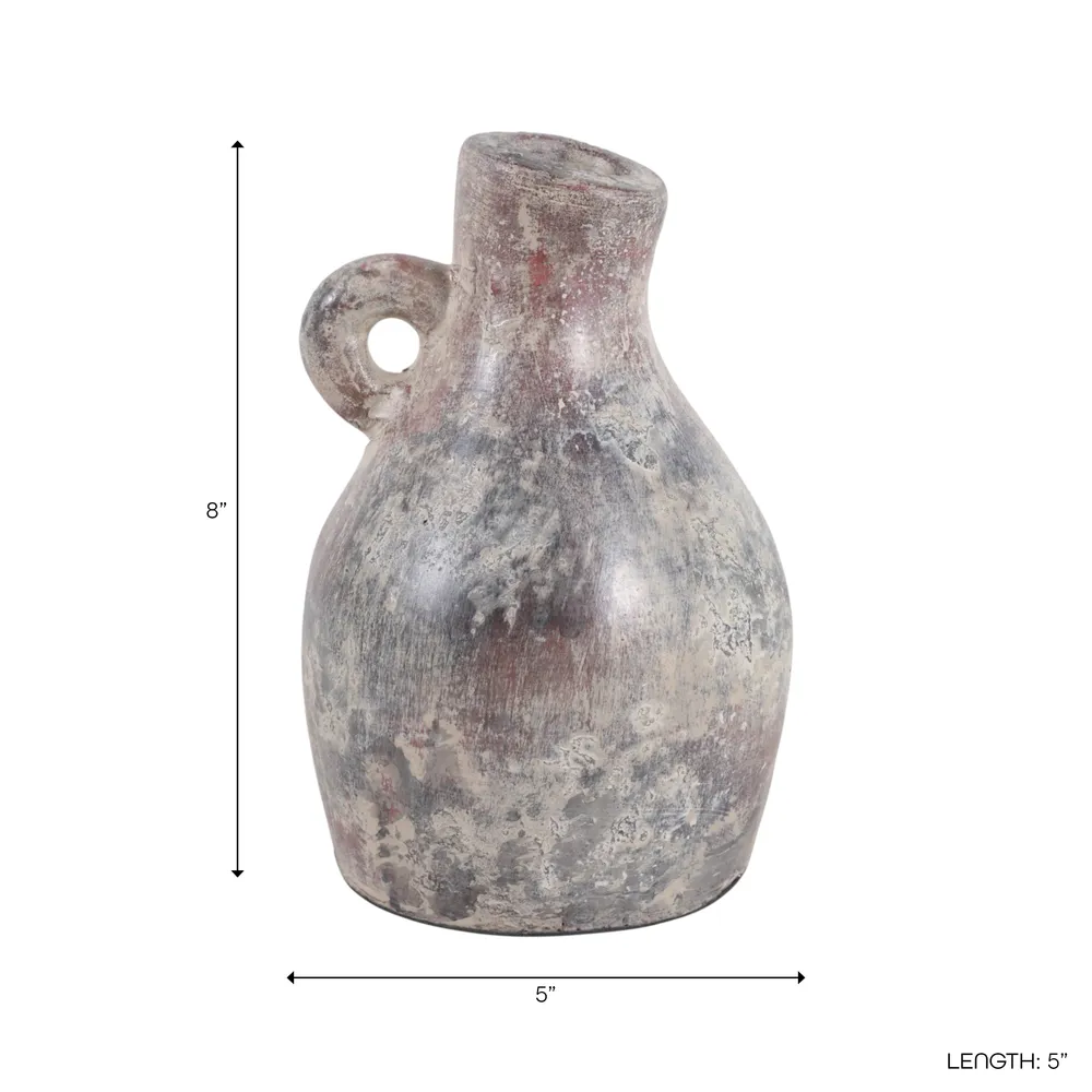 GARFIELDROSE GRAY VASE 8 (IN)