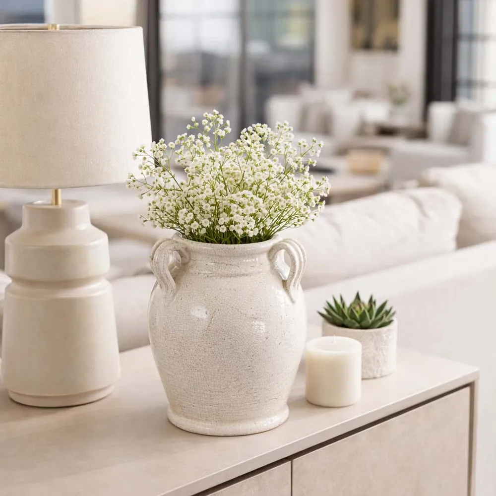 COHENWAY WHITE VASE 10 (IN)