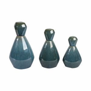 GIFFORDCLIFF SET OF 3 BLUE VASES 13 (IN) 5