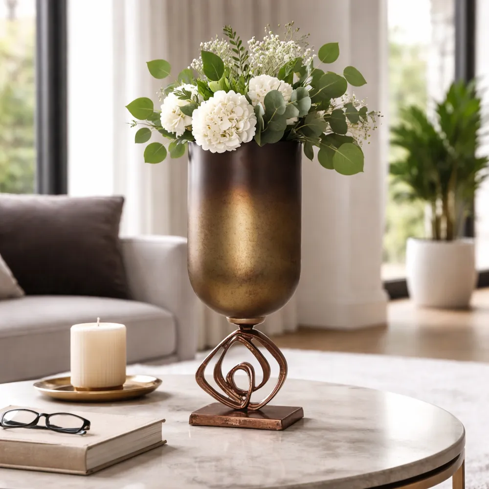 DORSEYVIEW BRONZE GLASS VASE 19 (IN)