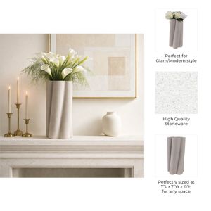HOPEBEACH GRAY VASE 15 (IN) 10