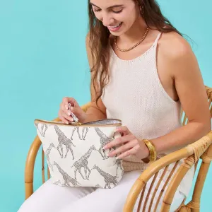 Giraffe Large Essential Canvas Pouch 3
