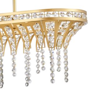 Fantania 36'' Wide 4-Light Linear Chandelier - Champagne Gold 3