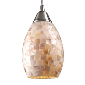 Capri 5'' Wide 1-Light Mini Pendant - Satin Nickel 6