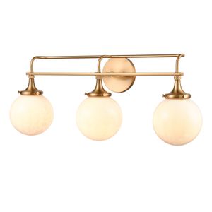 Beverly Hills 28'' Wide 3-Light Vanity Light - Satin Brass 1