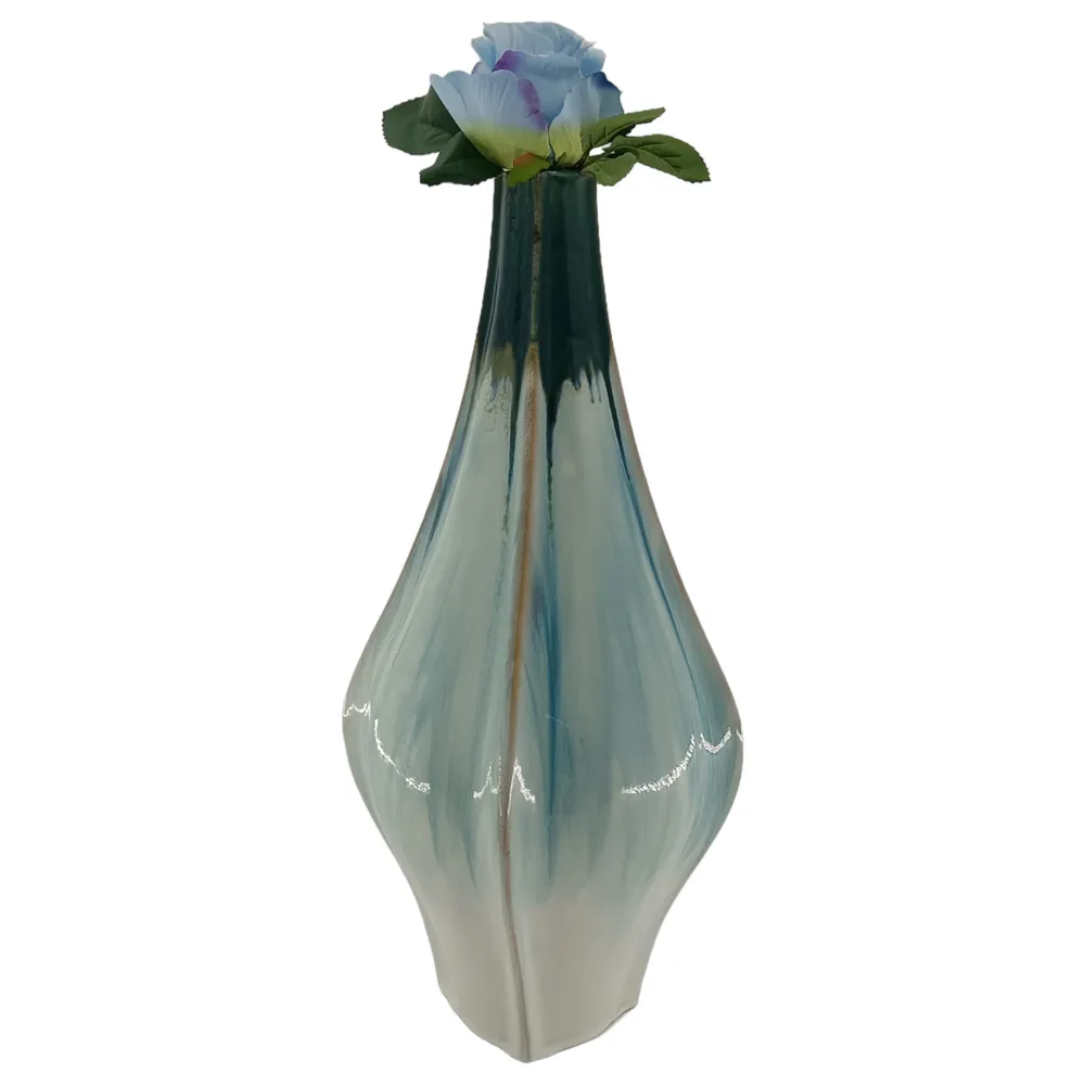 SLATERFORD GREEN VASE 19 (IN)