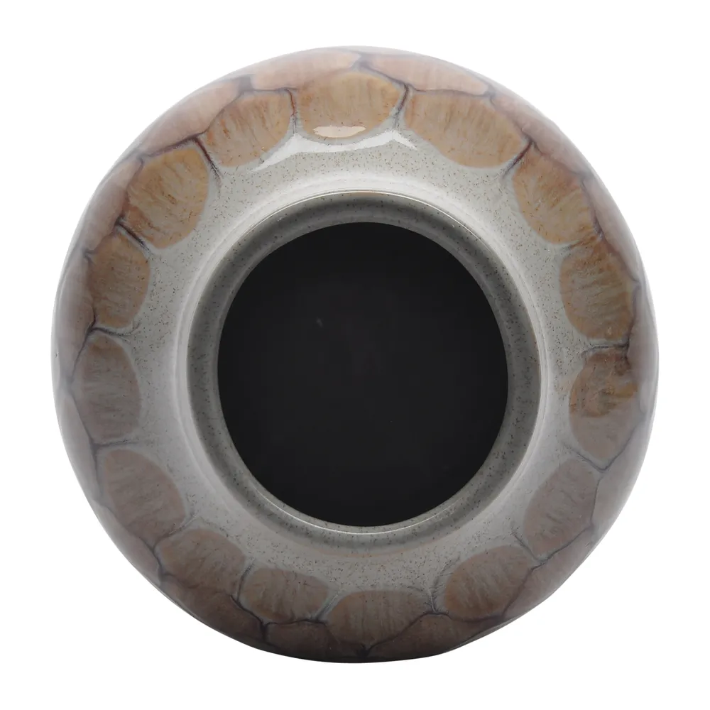 HANKBROOK BROWN VASE 8 (IN)