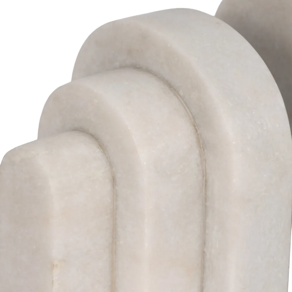 COOPERMOOR SET OF 2 WHITE BOOKENDS 6 (IN)