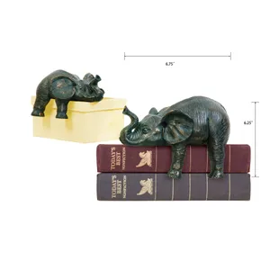 Sprawling Elephant Bookend - Set of 2 2