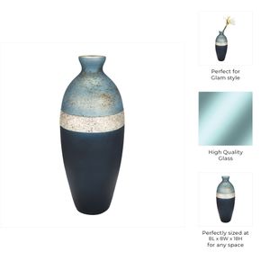 EMMONSWORTH BLUE GLASS VASE 18 (IN) 10