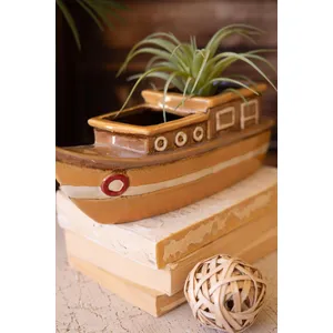 Ceramic Boat Planter 2