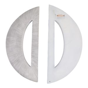 LANEMORE SET OF 2 WHITE WALL SCULPTURES 30 (IN) 7
