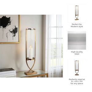 OLIVERHAVEN GOLD CANDLE HOLDER 31 (IN) 10