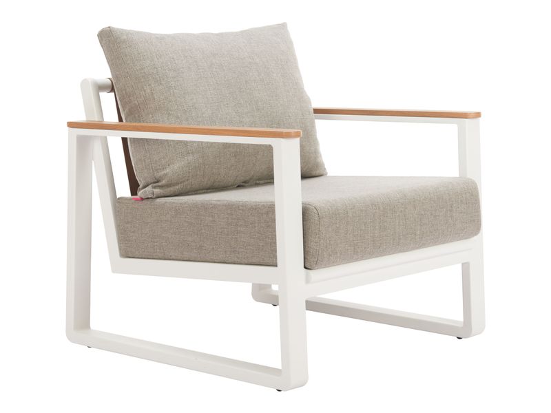 Welt Armchair Taupe & White 7