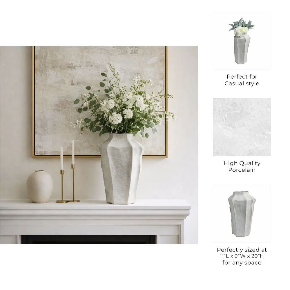 AVAWAY GRAY VASE 20 (IN)
