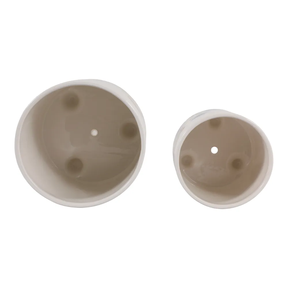 ALMAWAY SET OF 2 PURPLE PLANTER 8 (IN)