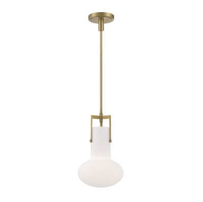 Izel 10″ Wide 1-Light Pendant - Antique Brass
