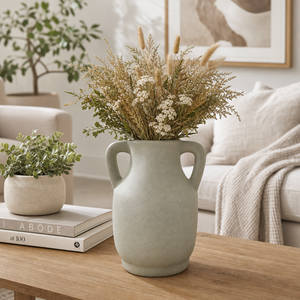 CALMOOR GREEN VASE 11 (IN) 8
