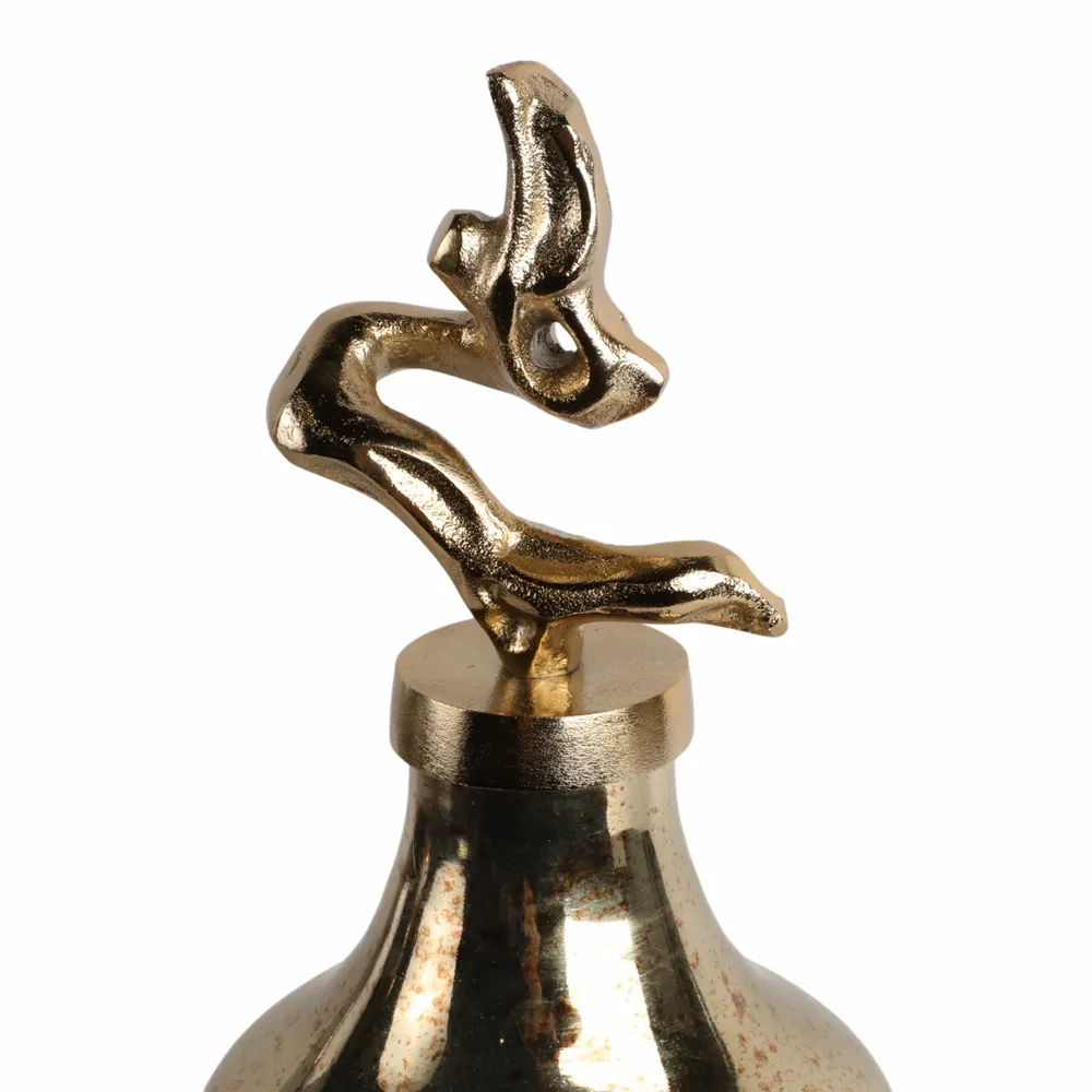 BRAMRUN GOLD GLASS VASE 20 (IN)