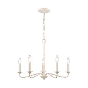 Quinn 24'' Wide 5-Light Chandelier - Antique White 1