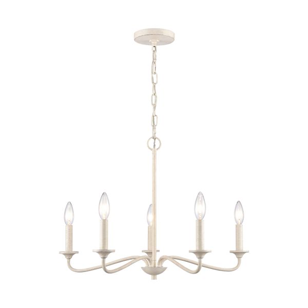 Quinn 24'' Wide 5-Light Chandelier - Antique White