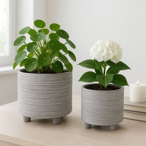 COHENGROVE SET OF 2 GRAY PLANTER 8 (IN) 2