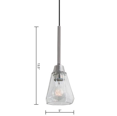 Arctic 5″ Wide 1-Light Mini Pendant - Polished Nickel