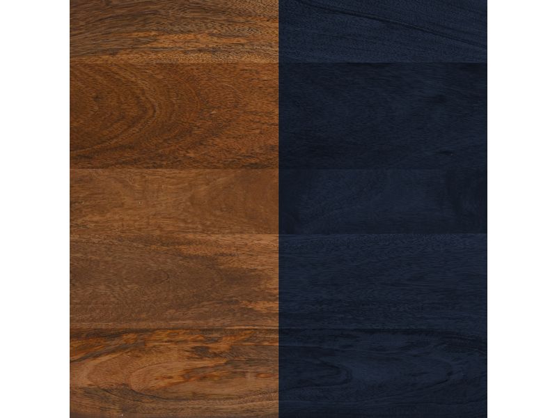 Tornos Side Table Walnut & Deep Blue 7