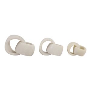 HALEYSHAW SET OF 3 WHITE DECOR 5 (IN) 6