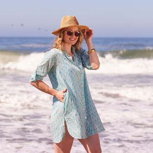 Sardina Ocean Cotton Button Down Beach Tunic 4
