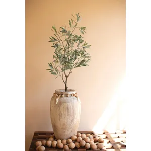 Carved Wood Vase with Shell Detail 4