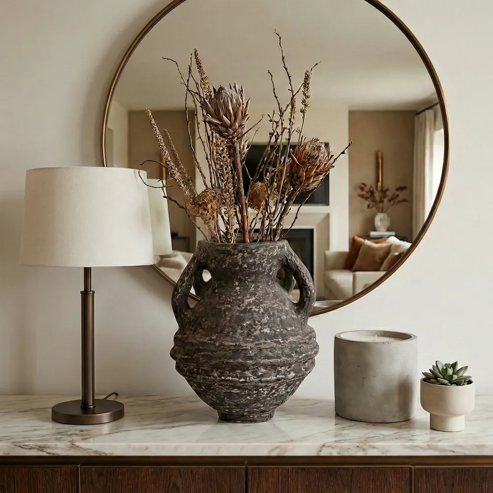 FERRIS BROWN VASE 16 (IN)