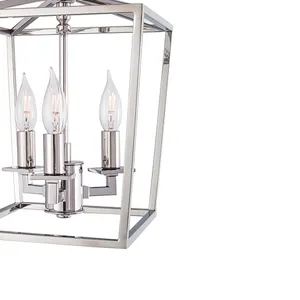 Cage 10.25'' Wide 3-Light Mini Pendant - Polished Nickel 4