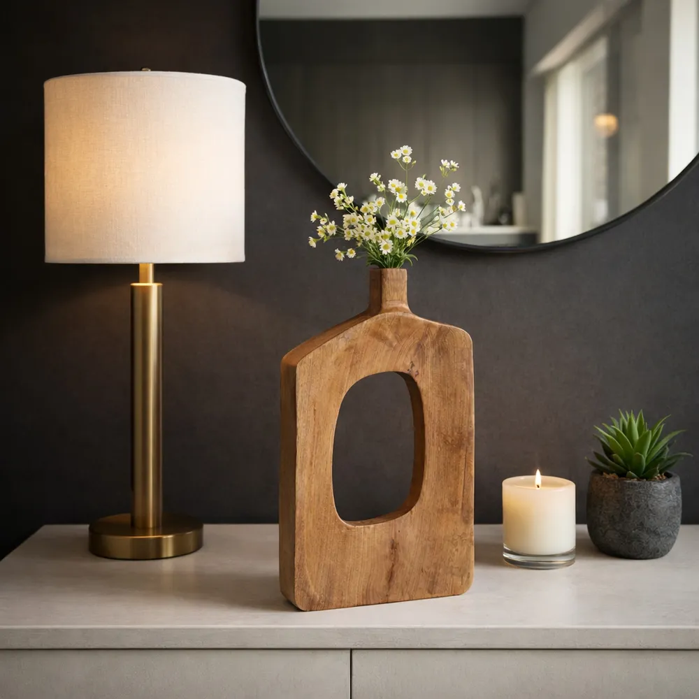 DOUGALGATE BROWN VASE 19 (IN)