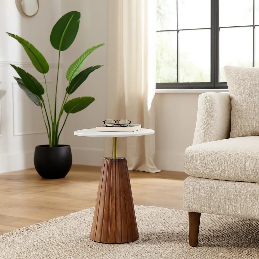 ZEBWAY BROWN TABLE 22 (IN)