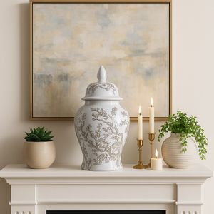 BARTONRUN WHITE CHINOISERIE 19 (IN) 2