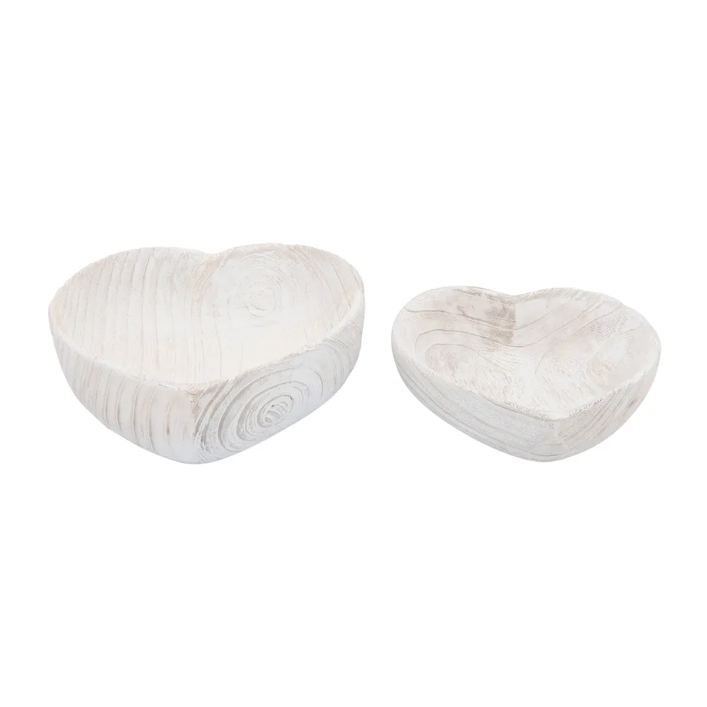 DASHLAKE SET OF 2 WHITE BOWLS 3 (IN)