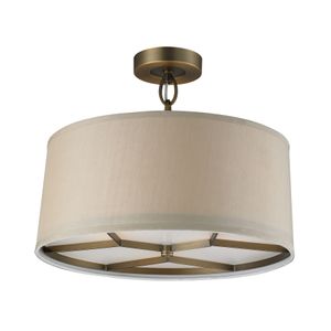 Baxter 16'' Wide 3-Light Semi Flush Mount - Brushed Antique Brass 1