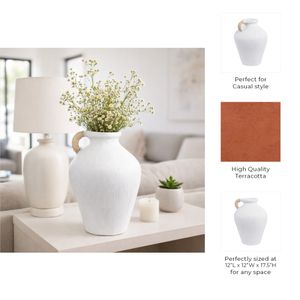 HANKWAY WHITE VASE 17 (IN) 10