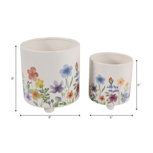 ALMAWAY SET OF 2 PURPLE PLANTER 8 (IN) 10