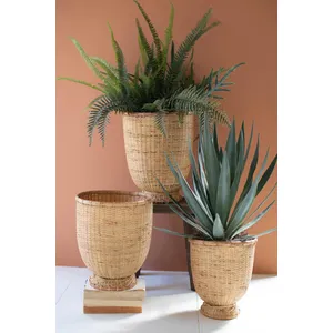 Set of 3 Split Cane Baskets 1