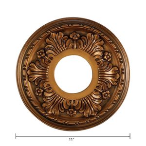 Acanthus 11'' Wide Medallion - Antique Bronze 2