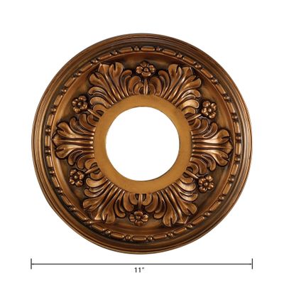 Acanthus 11″ Wide Medallion - Antique Bronze