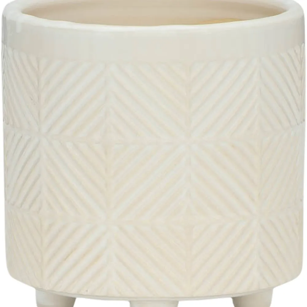 EMMETLAKE SET OF 2 WHITE PLANTER 8 (IN)