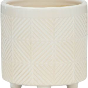 EMMETLAKE SET OF 2 WHITE PLANTER 8 (IN) 7